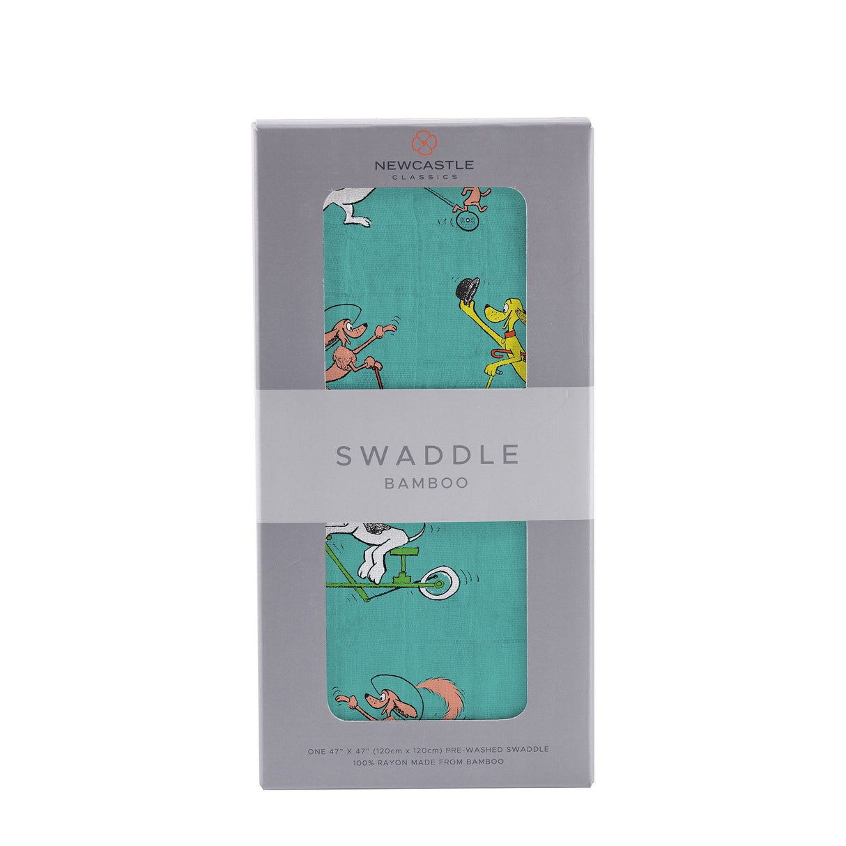 Go, Dog. Go! Bamboo Muslin Swaddle - HoneyBug