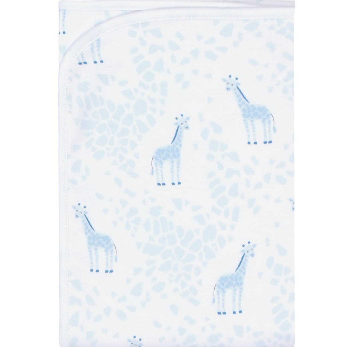 Blue Giraffe Print Blanket - HoneyBug