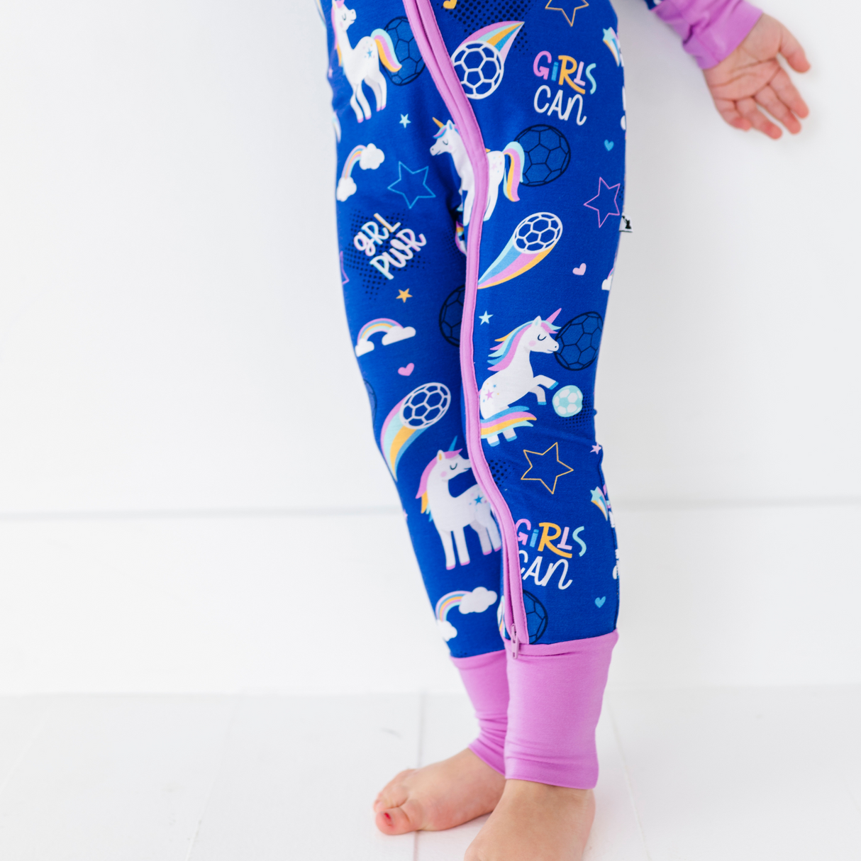 Unicorn Goals Convertible Footies - HoneyBug