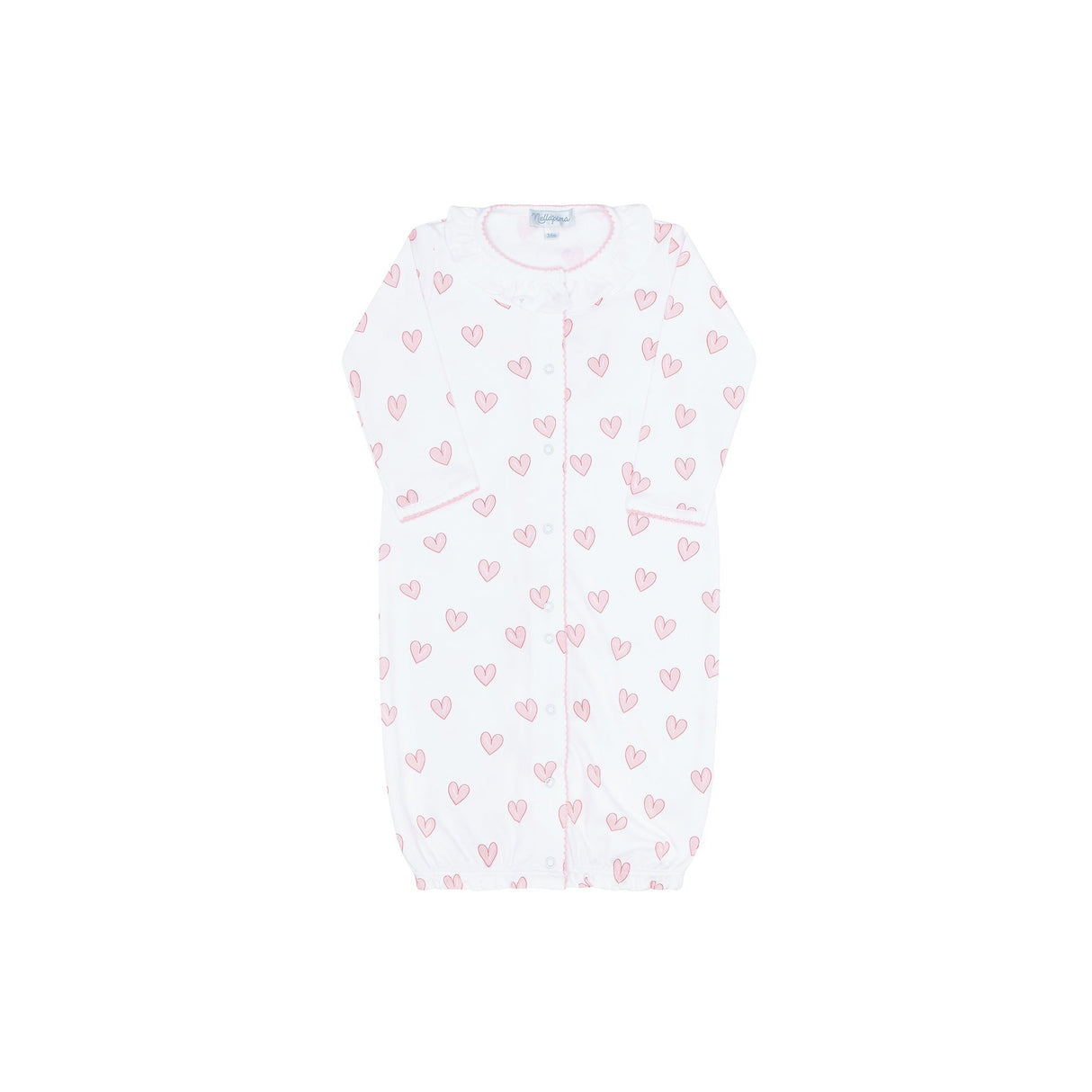 Pink Heart Print Converter Gown - HoneyBug