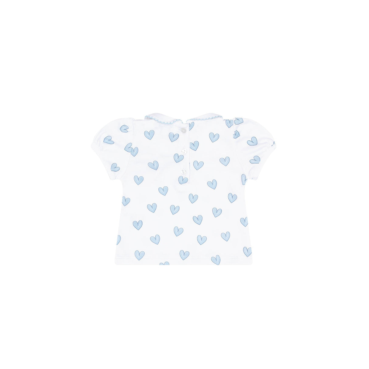Blue Heart Print Diaper Cover Set - HoneyBug