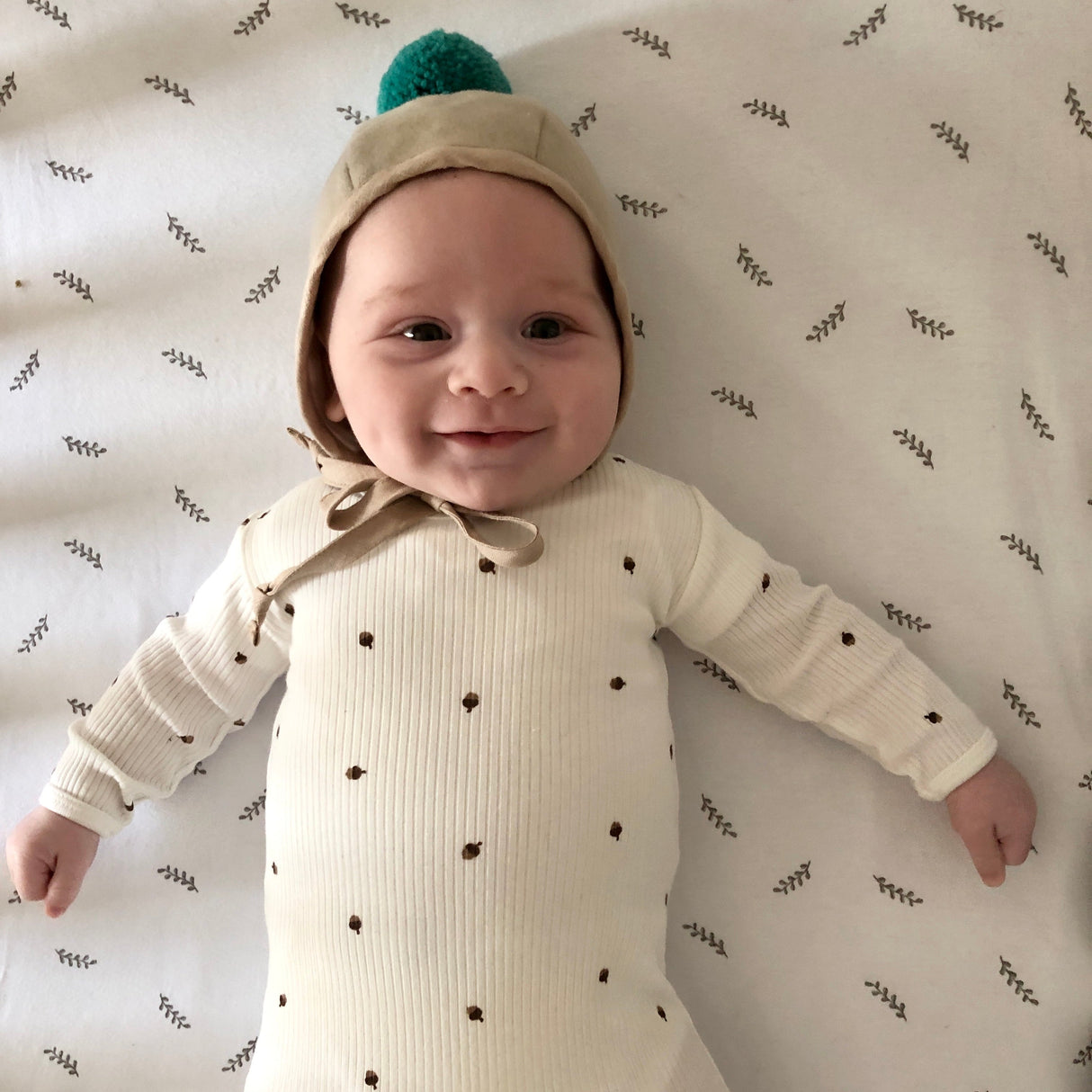 Crib Sheet Set - Forest Grey Leaf - HoneyBug