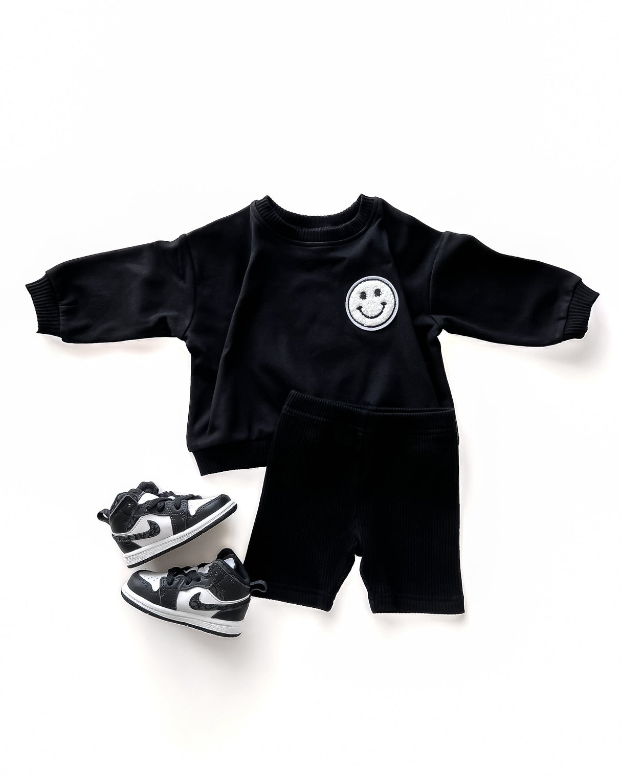 Biker Shorts Set | Black - HoneyBug