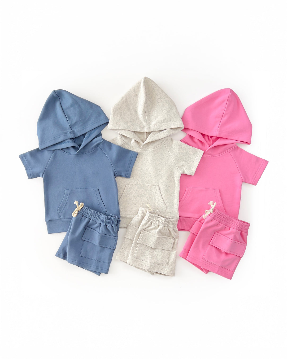 Cargo Shorts Set | Blue - HoneyBug