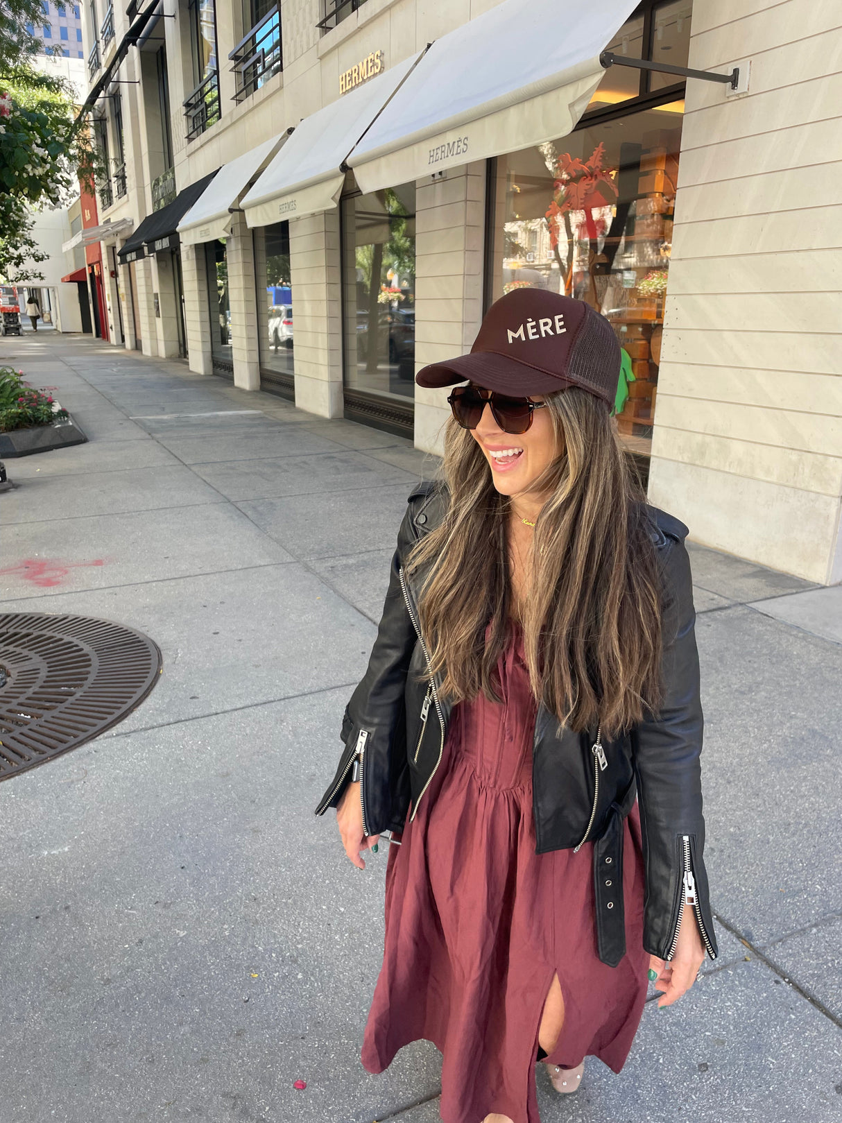 MÉRE - Embroidered Trucker Hat - Mocha - HoneyBug