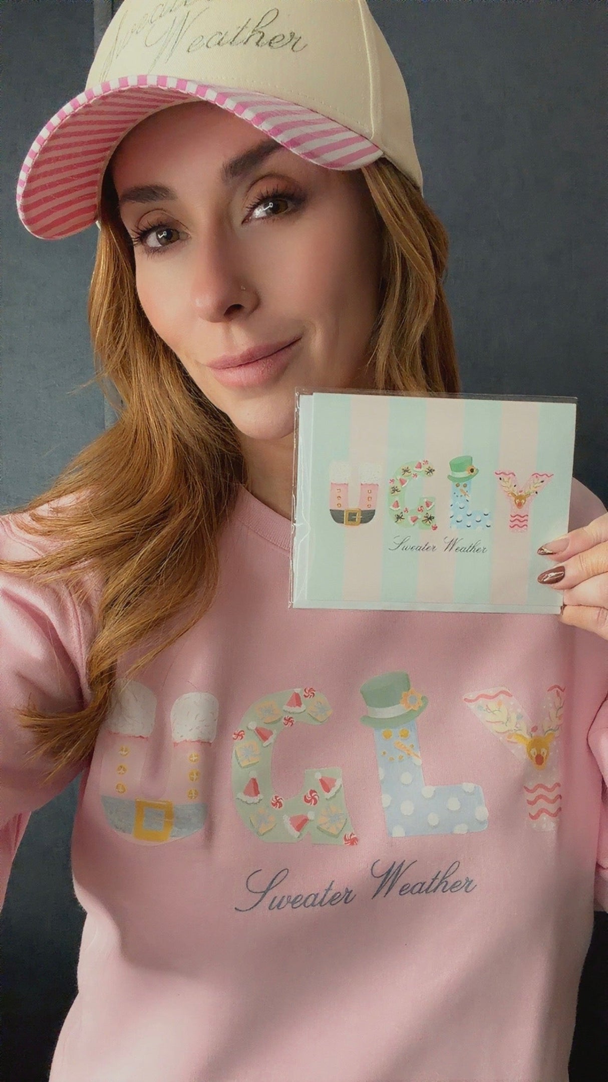 SWEATER WEATHER ♡ holiday junkie x embroidered hat