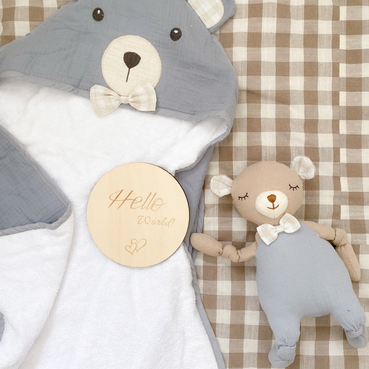 Petit Bear Muslin Knotted Doll - HoneyBug