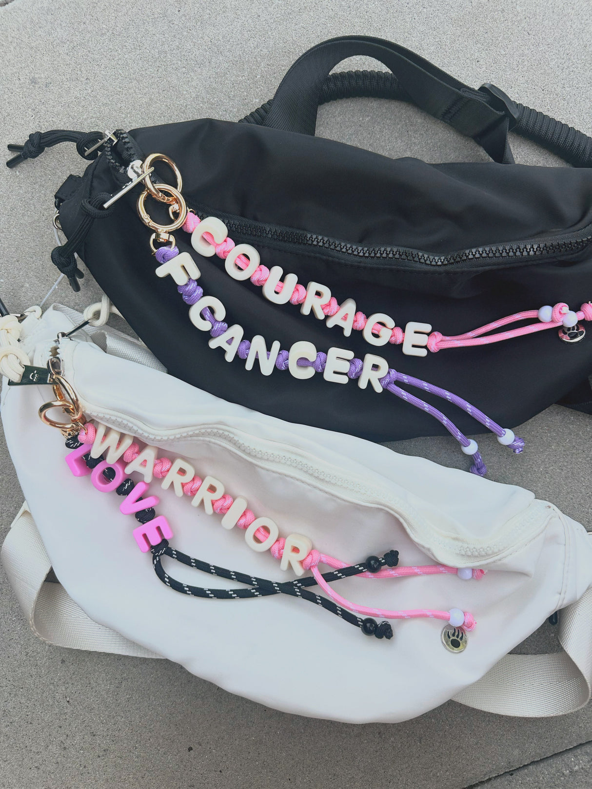 F CANCER ♡ bag charm for Breast Cancer Awareness