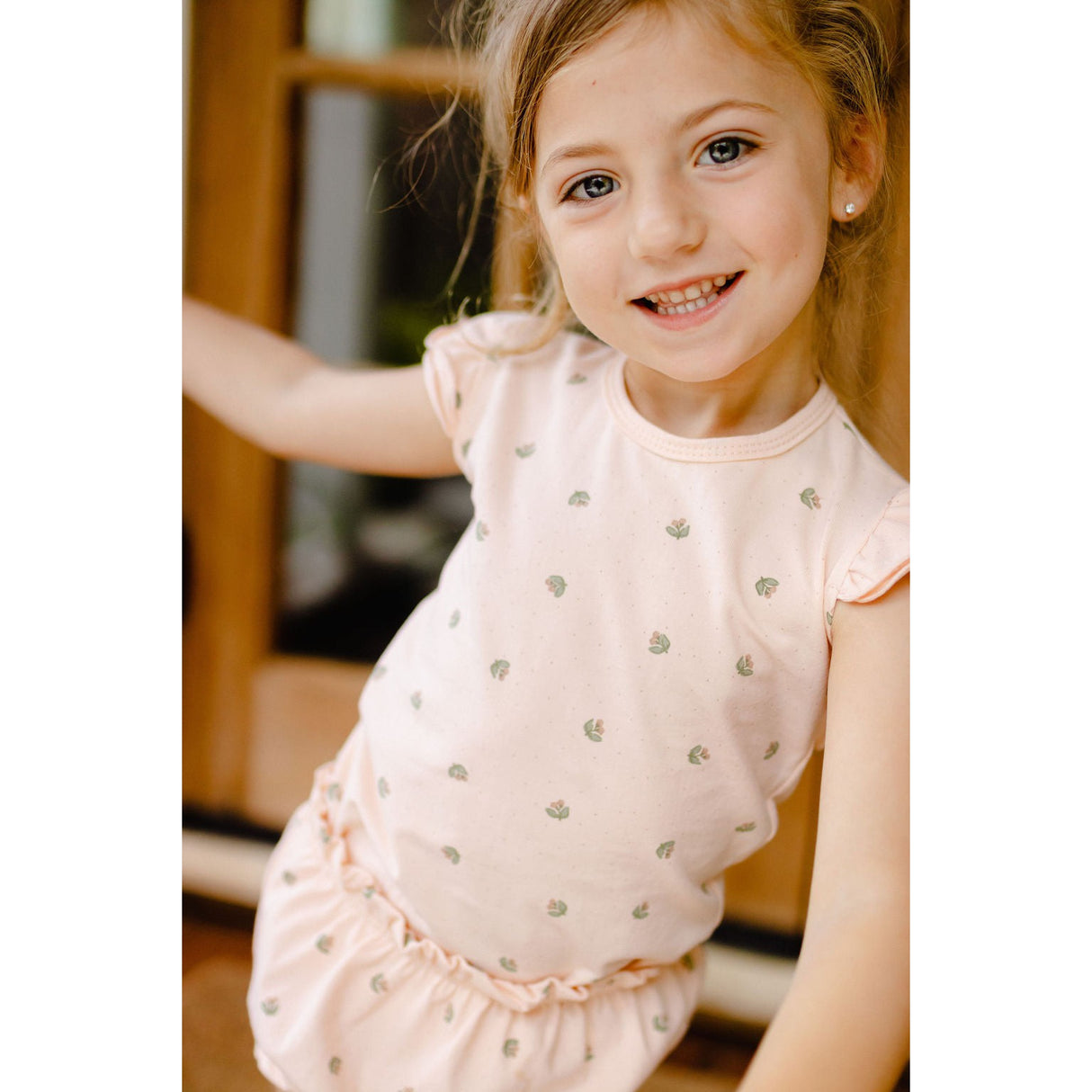 Jersey Cotton - Vintage Floral Collection - T-Shirt and Bloomer - HoneyBug