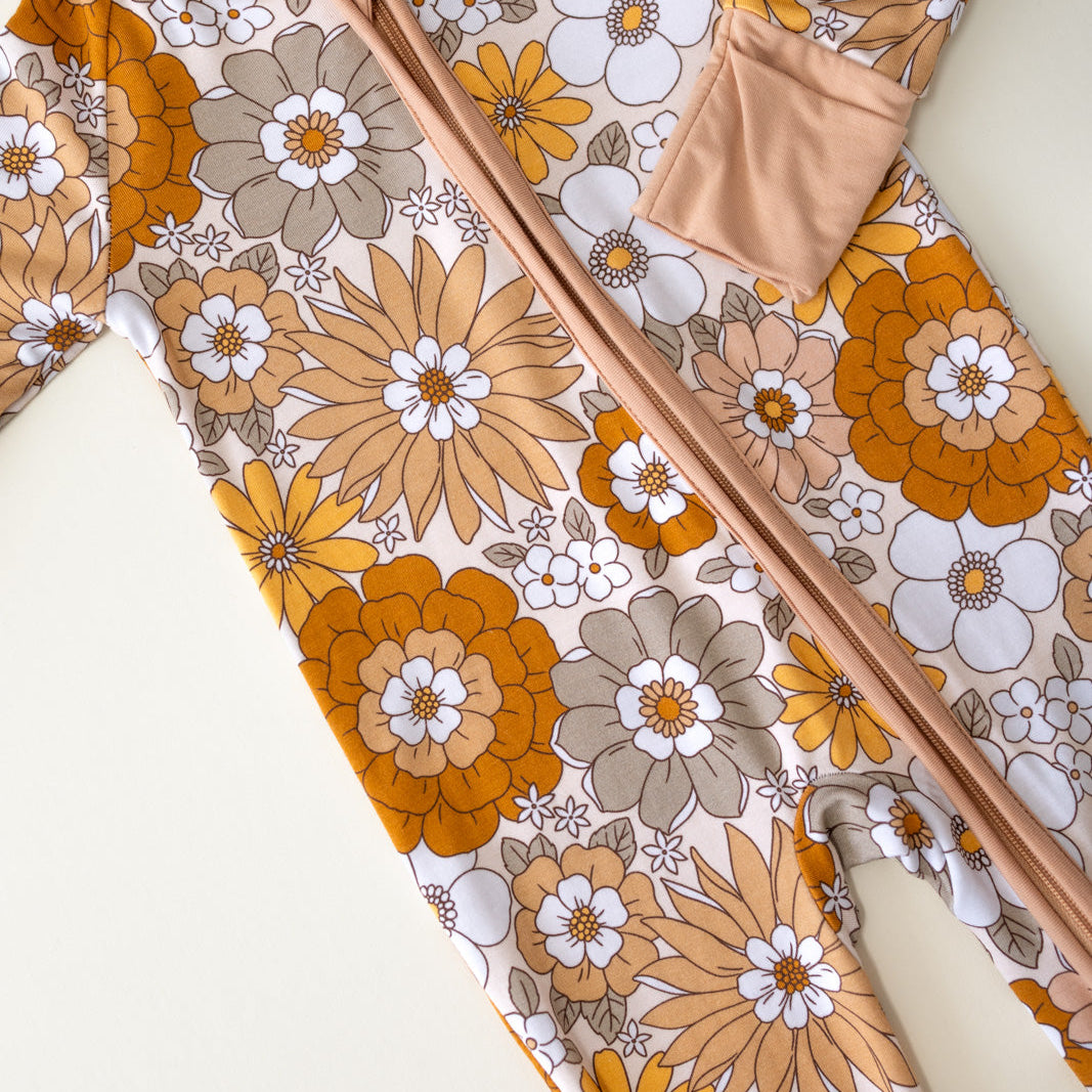 Bamboo Zip Romper | Petal Pop