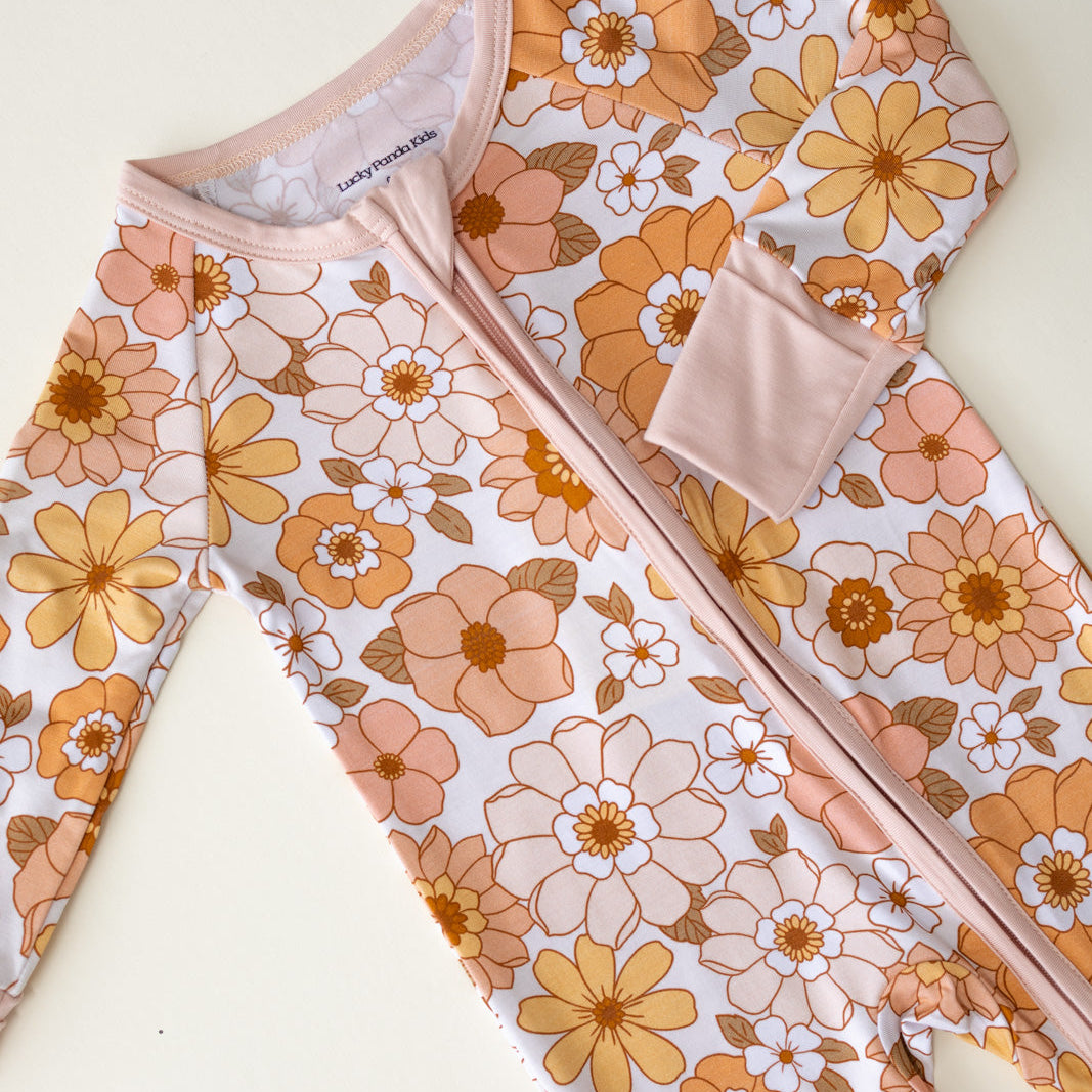 Bamboo Zip Romper | Sweet Blossom