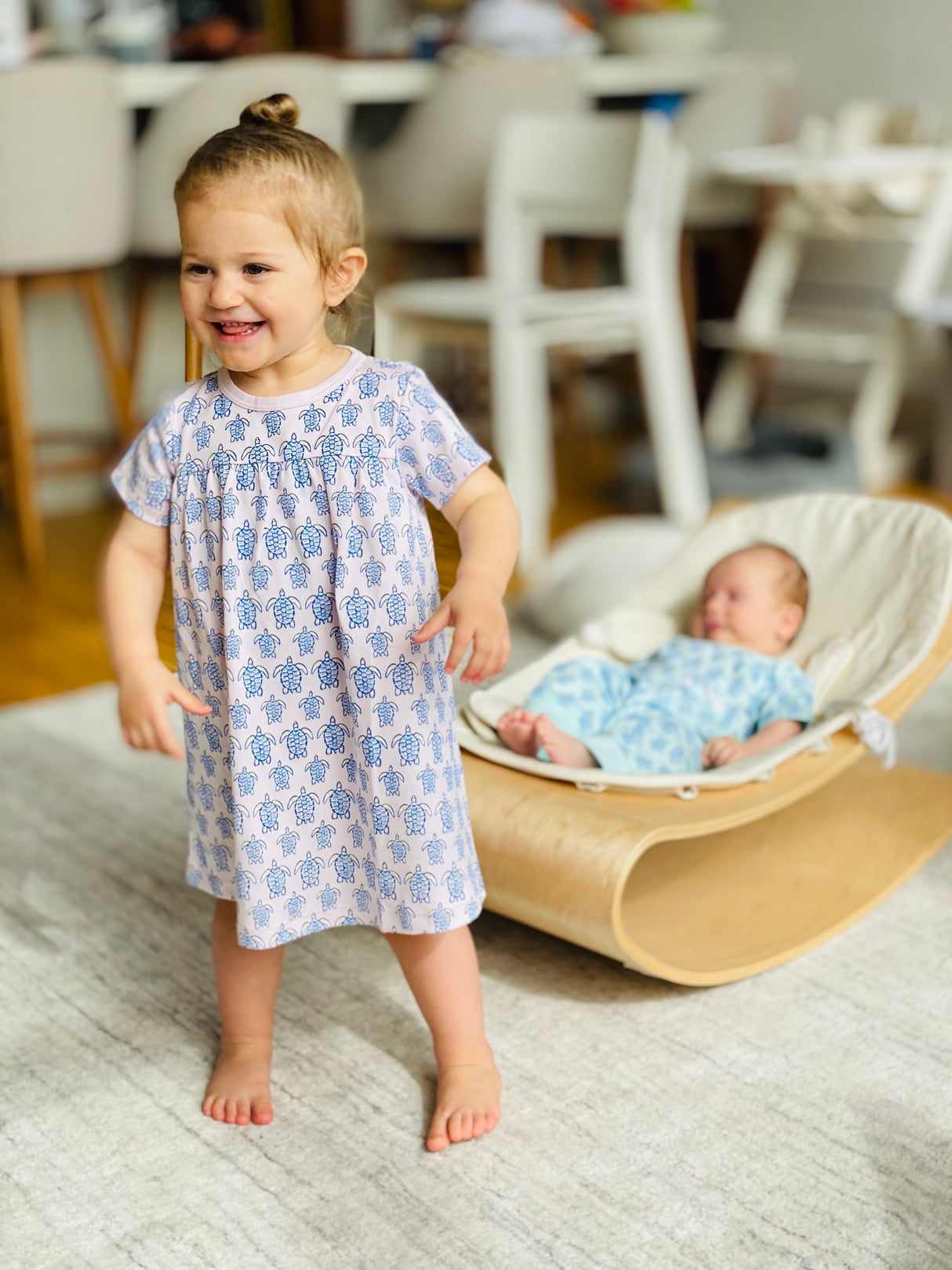 Pink Sea Turtle Swing Dress - HoneyBug