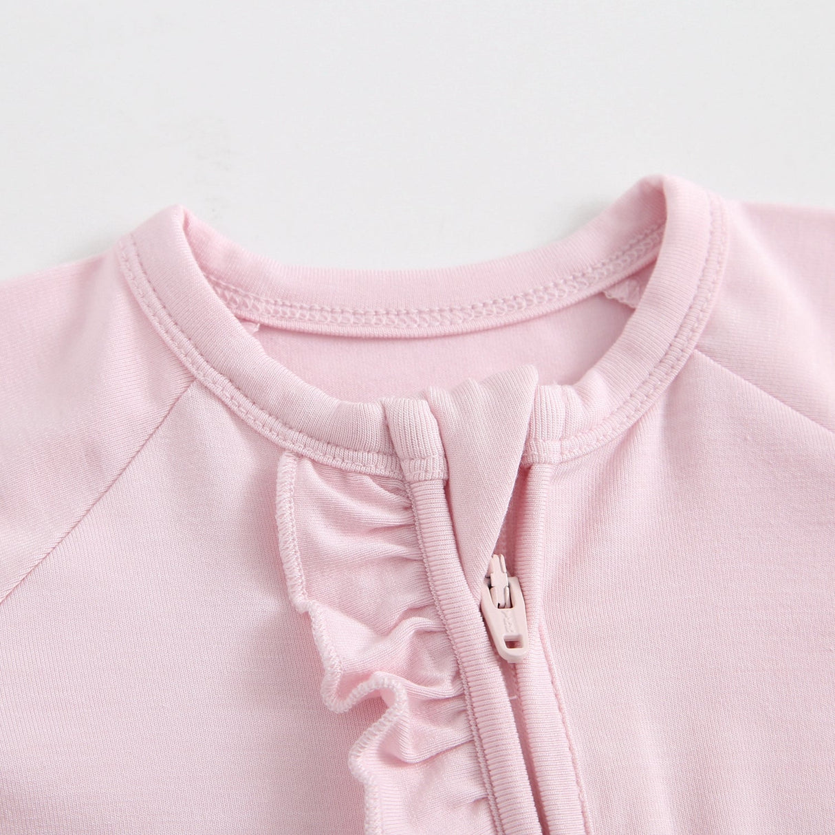 Dawn Ruffled Zippered Baby Romper - HoneyBug