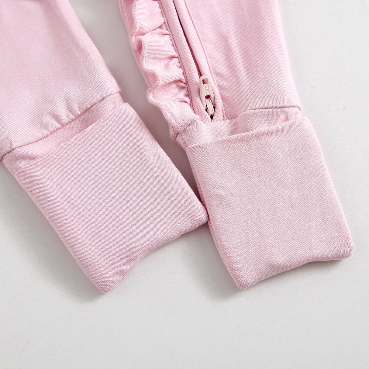 Dawn Ruffled Zippered Baby Romper - HoneyBug