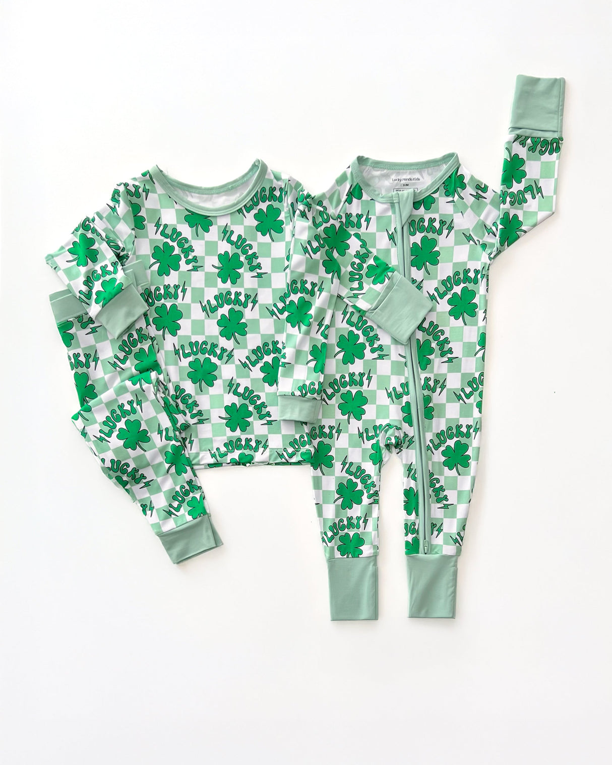 Bamboo Zip Romper | Lucky Shamrock - HoneyBug