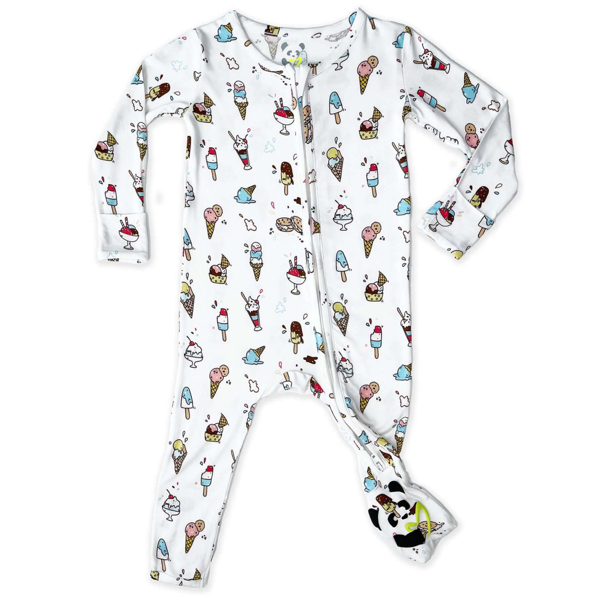Ice Cream Bamboo Convertible Footie - HoneyBug