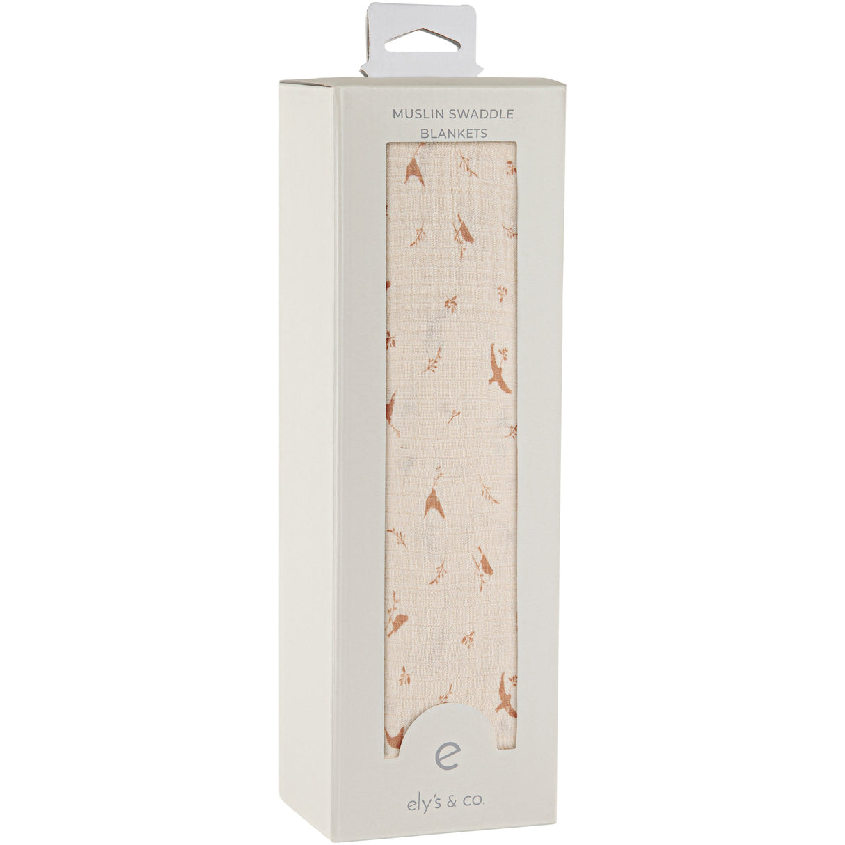 Cotton Muslin Swaddle Blanket - Pink Bird - HoneyBug