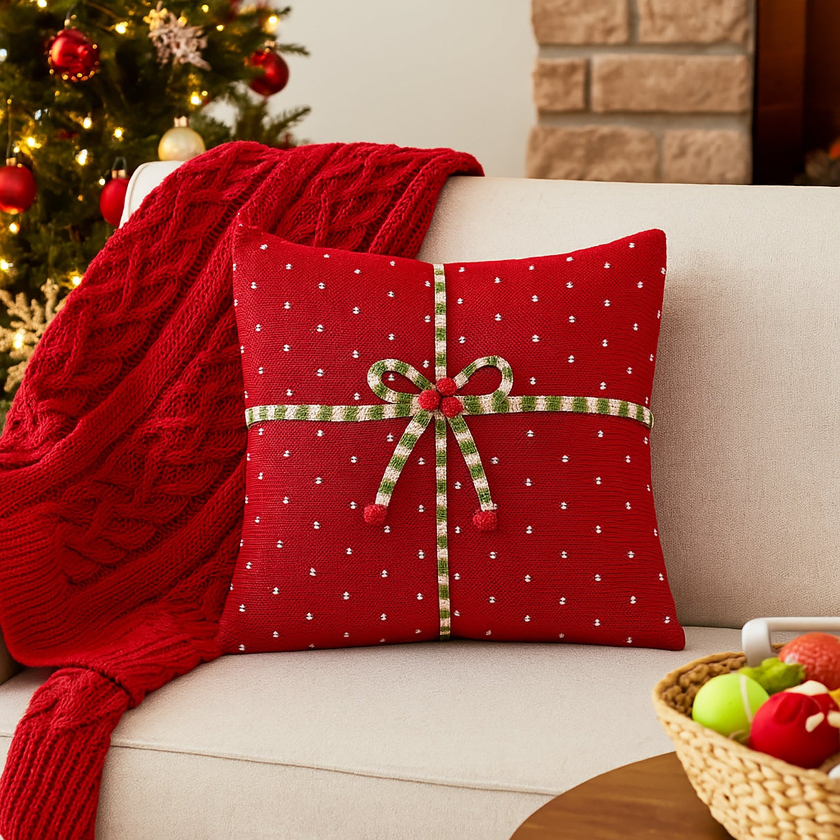 Gift 14" Pillow, Red