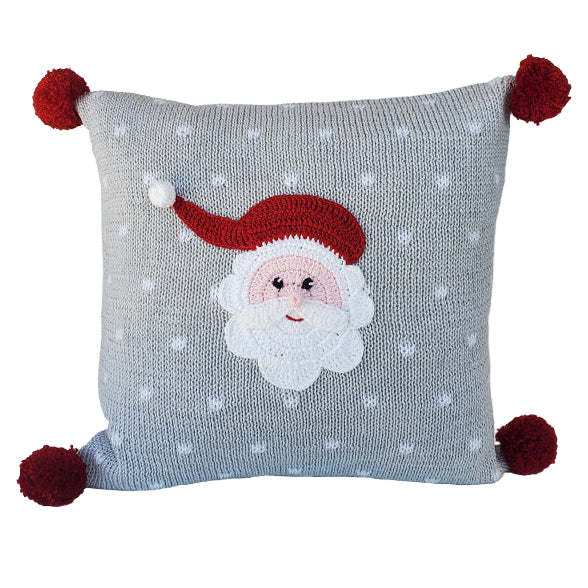 Grey Santa Pillow 10"