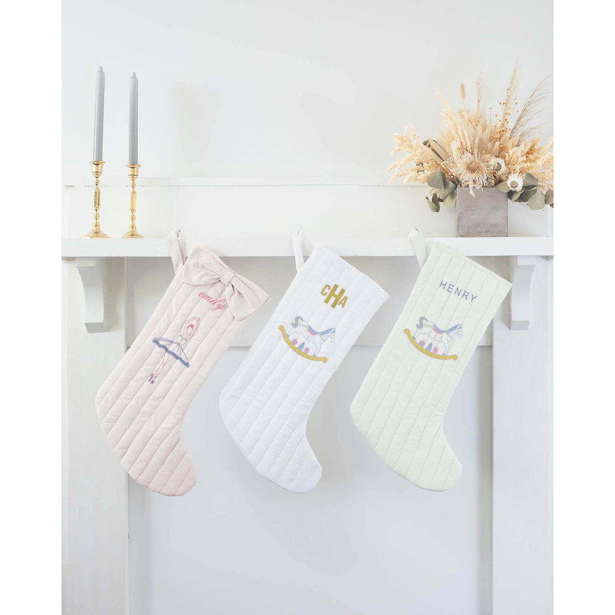 Monogrammed Rocking Horse Stocking - HoneyBug