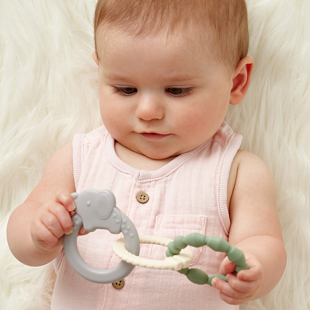 Itzy Loops™ Sensory Teether - Elephant - HoneyBug