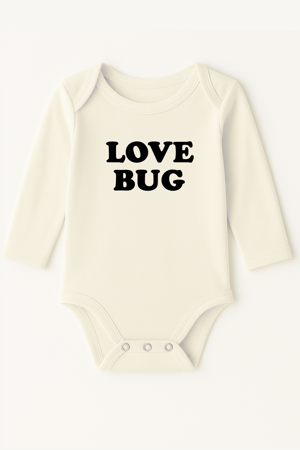 Love Bug Organic Cotton Baby Bodysuit Long Sleeve - HoneyBug