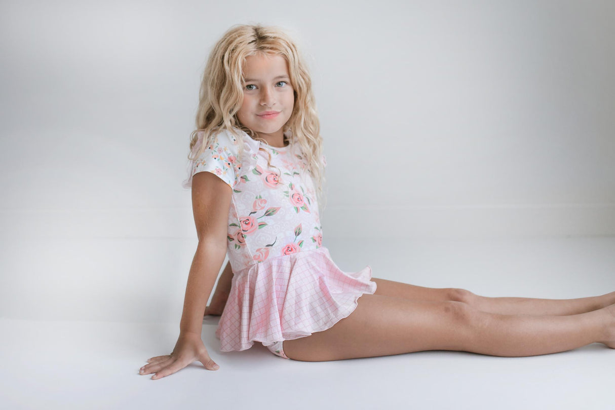 Pale Rose Skirted Leotard - HoneyBug