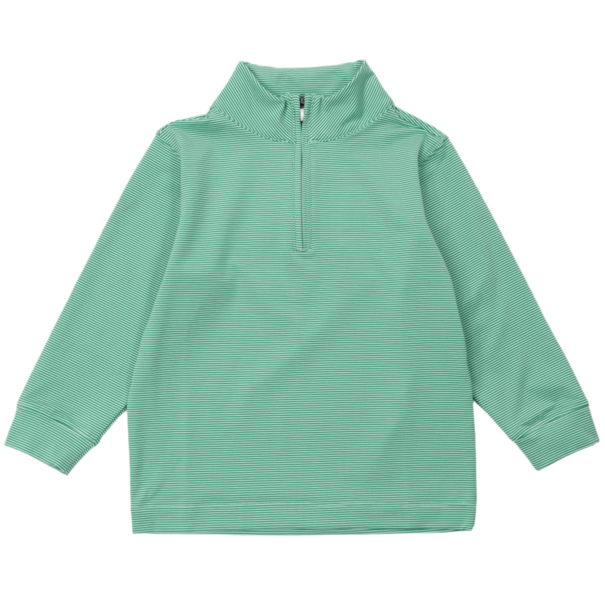 Sam Quarter Zip Pullover by LH Sport - Green Stripes - HoneyBug