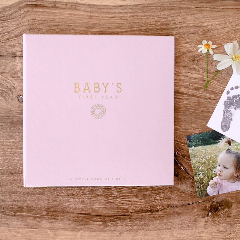 Wildflower Meadow Luxury Memory Baby Book - HoneyBug