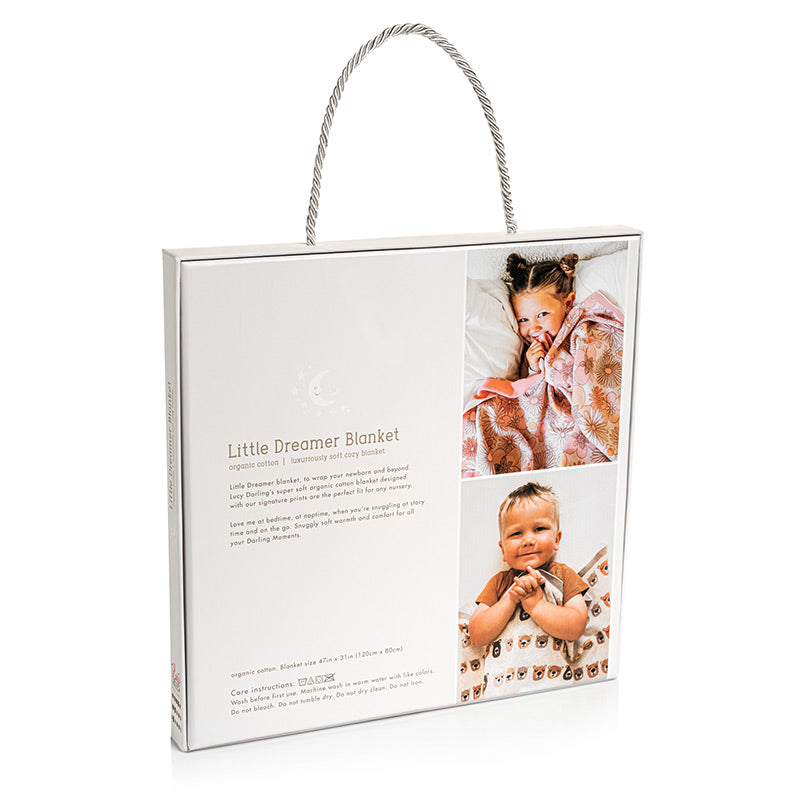 Little Dreamer Organic Baby Blanket - Little Camper - HoneyBug