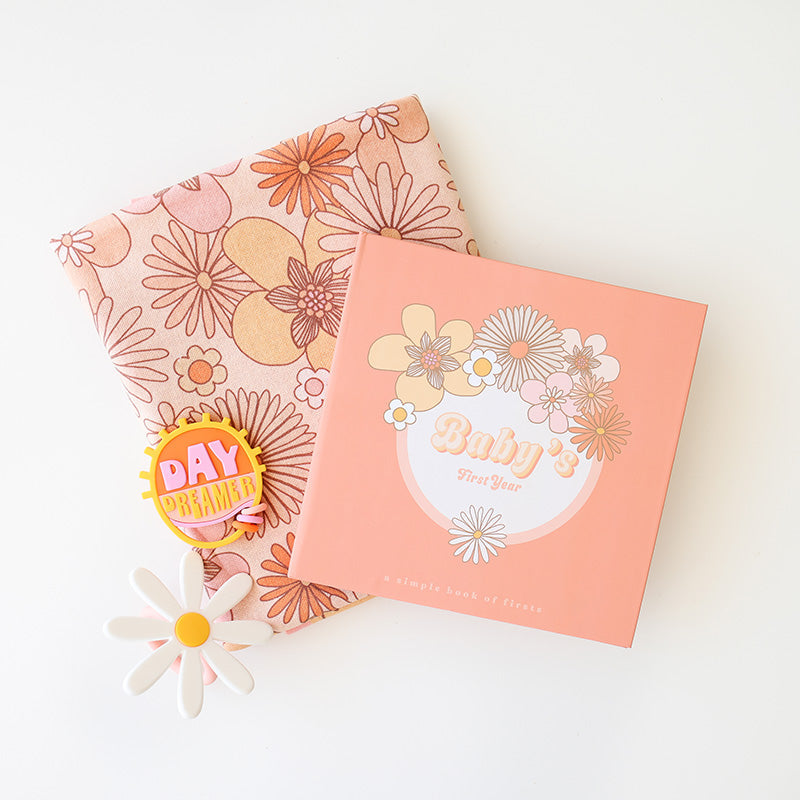Flower Child Memory Baby Book - HoneyBug