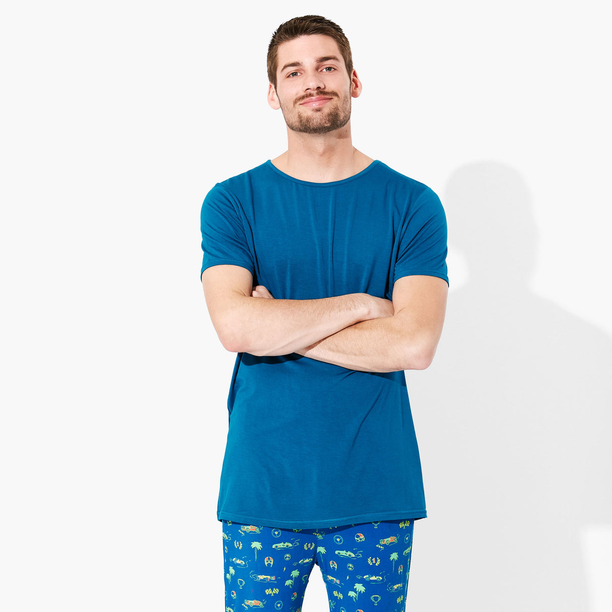 Monaco Blue Bamboo Men's Pajama Set - HoneyBug
