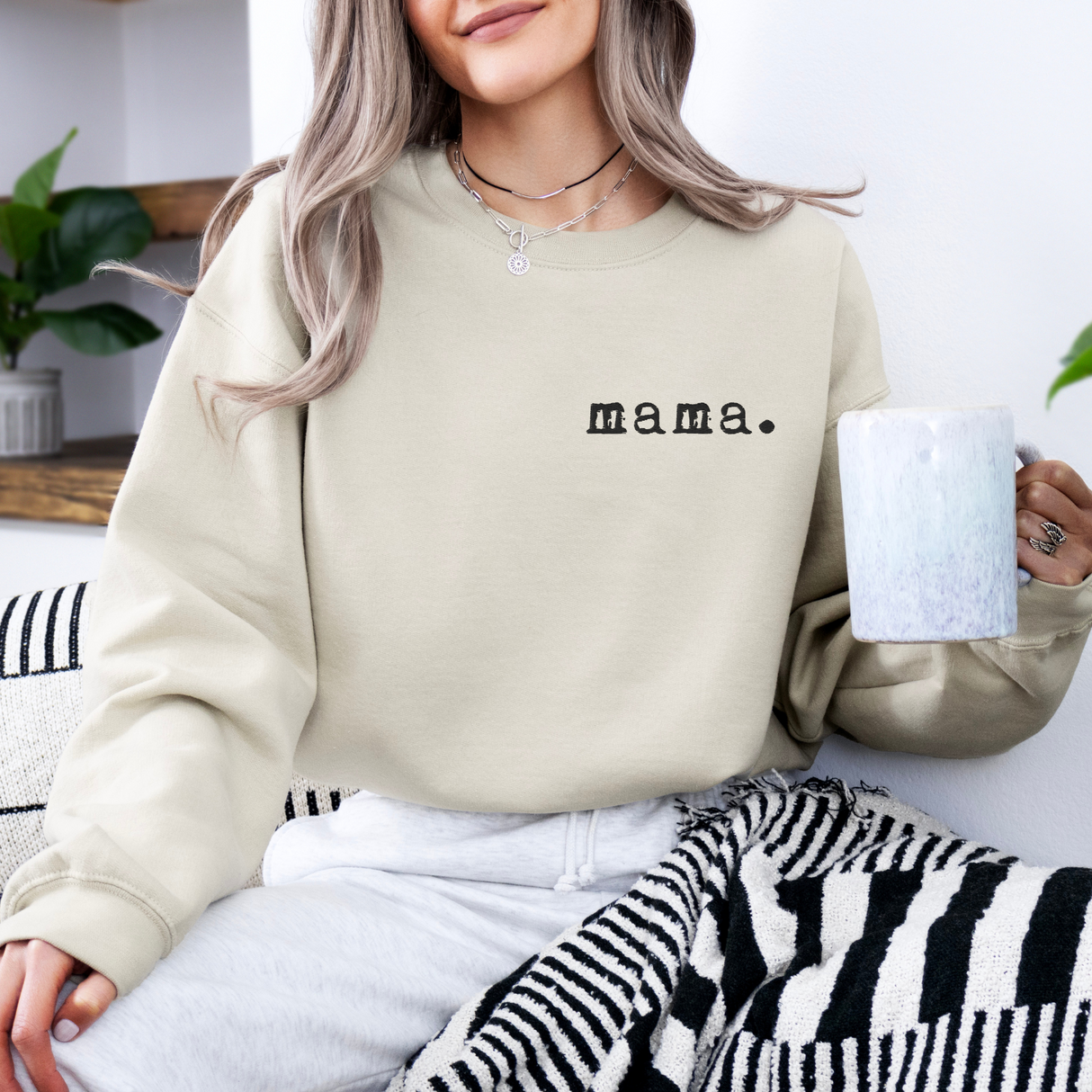 Mama. Embroidered | Premium Adult Sweatshirt - HoneyBug