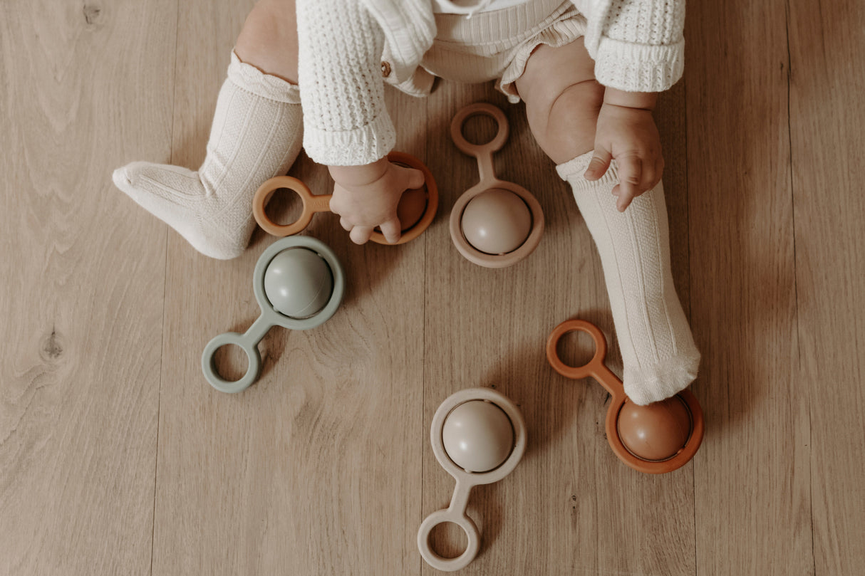 Rattle Toy - Ora | Iceberg Green - HoneyBug
