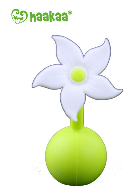 Haakaa Gen 2 Silicone Breast Pump with Suction Base 5 oz and Silicone Flower Stopper Set - HoneyBug