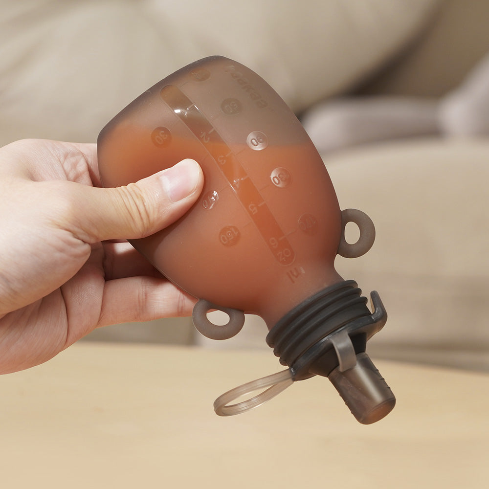 Haakaa Happii Bear Silicone Goody Pouch 6 oz - HoneyBug