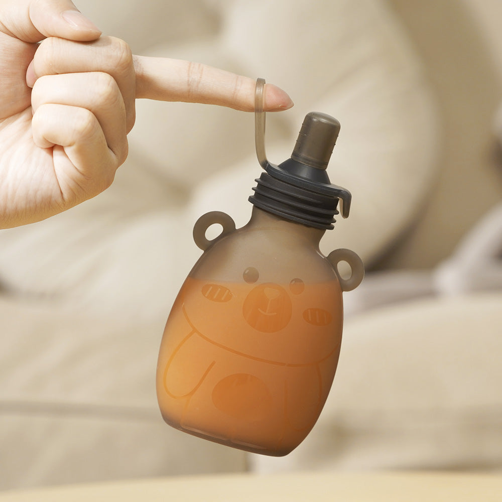 Haakaa Happii Bear Silicone Goody Pouch 6 oz - HoneyBug