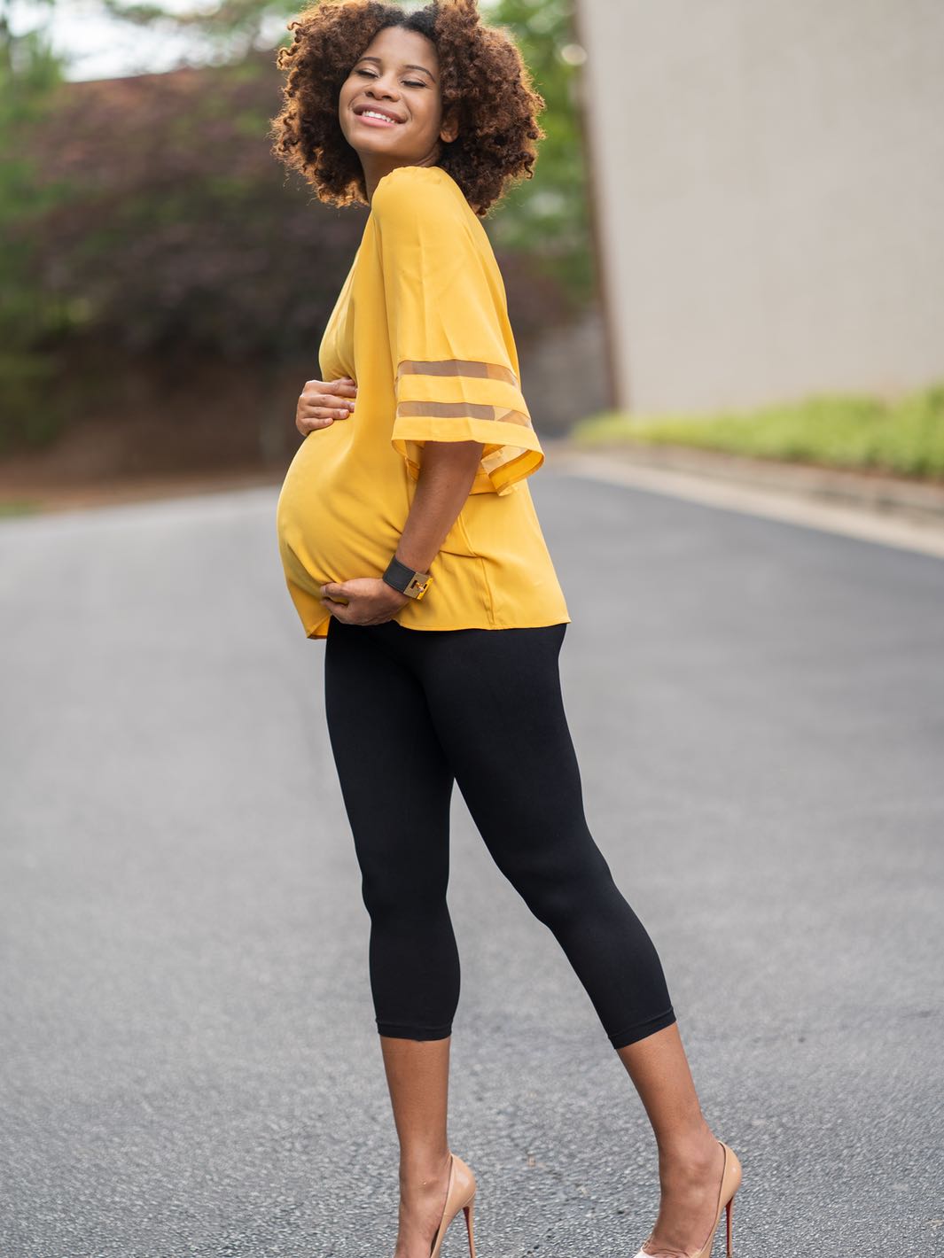 Mom's Night Out Crop Maternity Leggings - HoneyBug