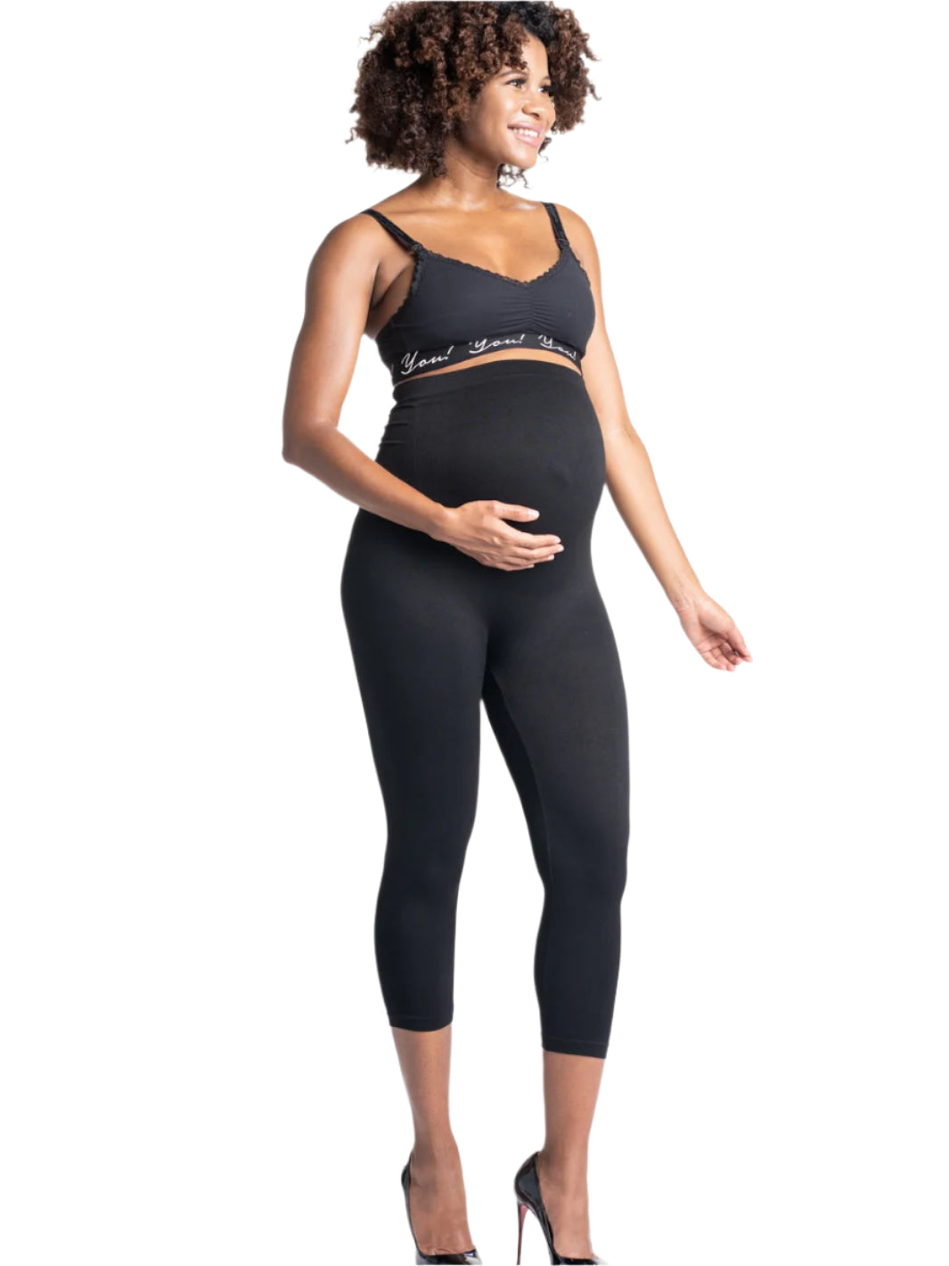 Mom's Night Out Crop Maternity Leggings - HoneyBug
