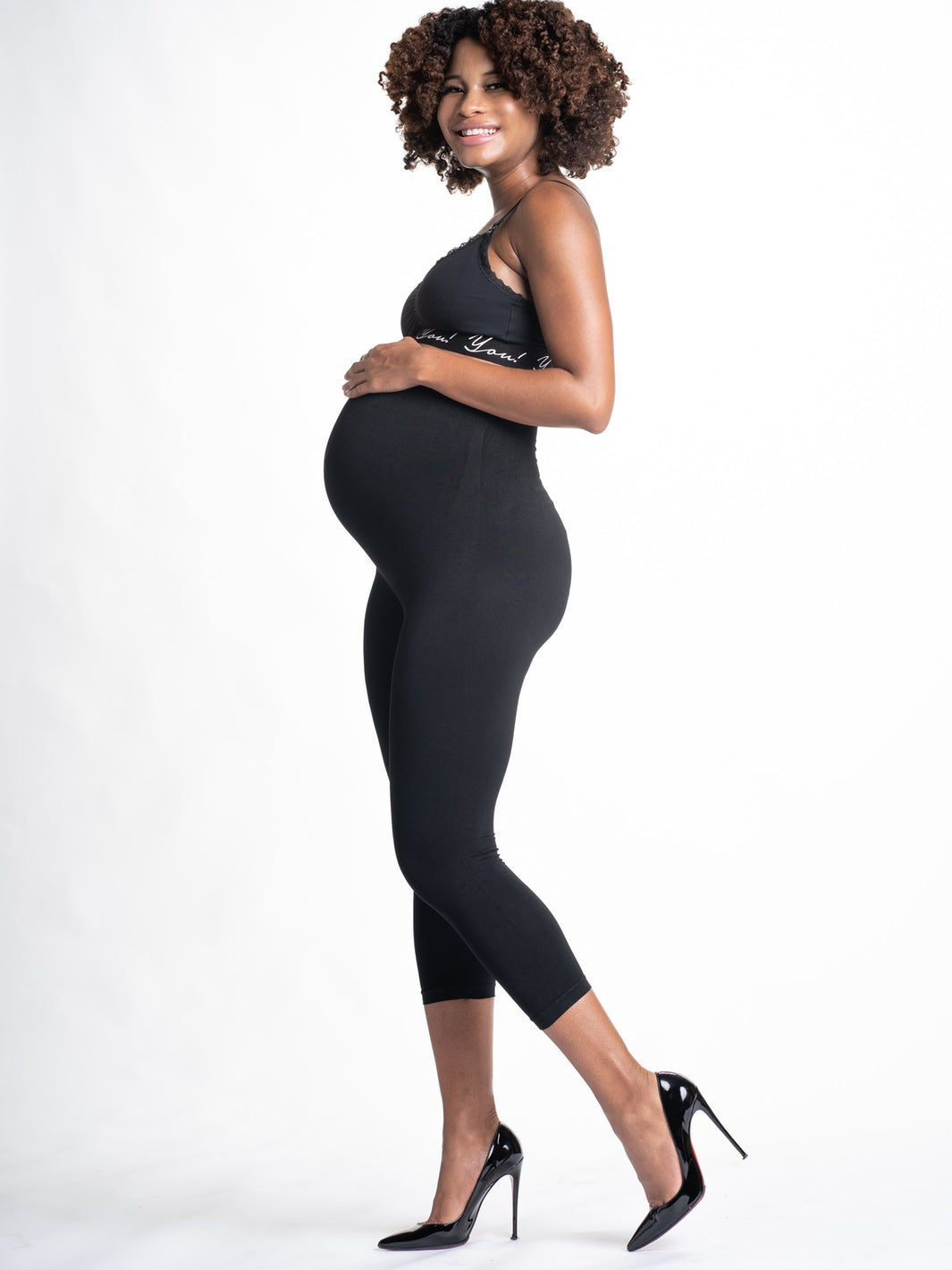 Mom's Night Out Crop Maternity Leggings - HoneyBug