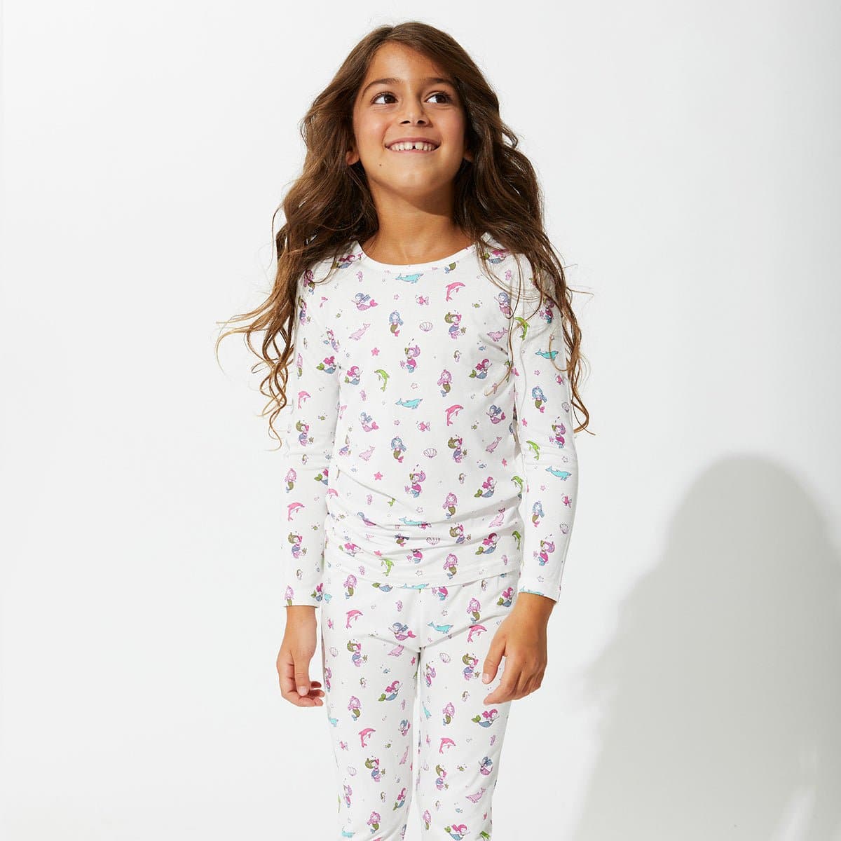 Mermaid Bamboo Kids Pajamas - HoneyBug