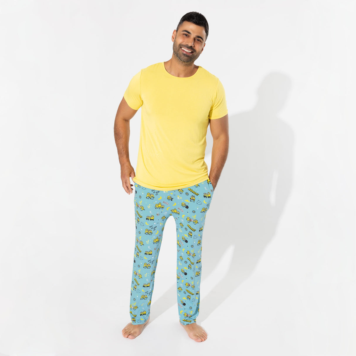 Minions Bello Banana Bamboo Men's Pajama Set - HoneyBug