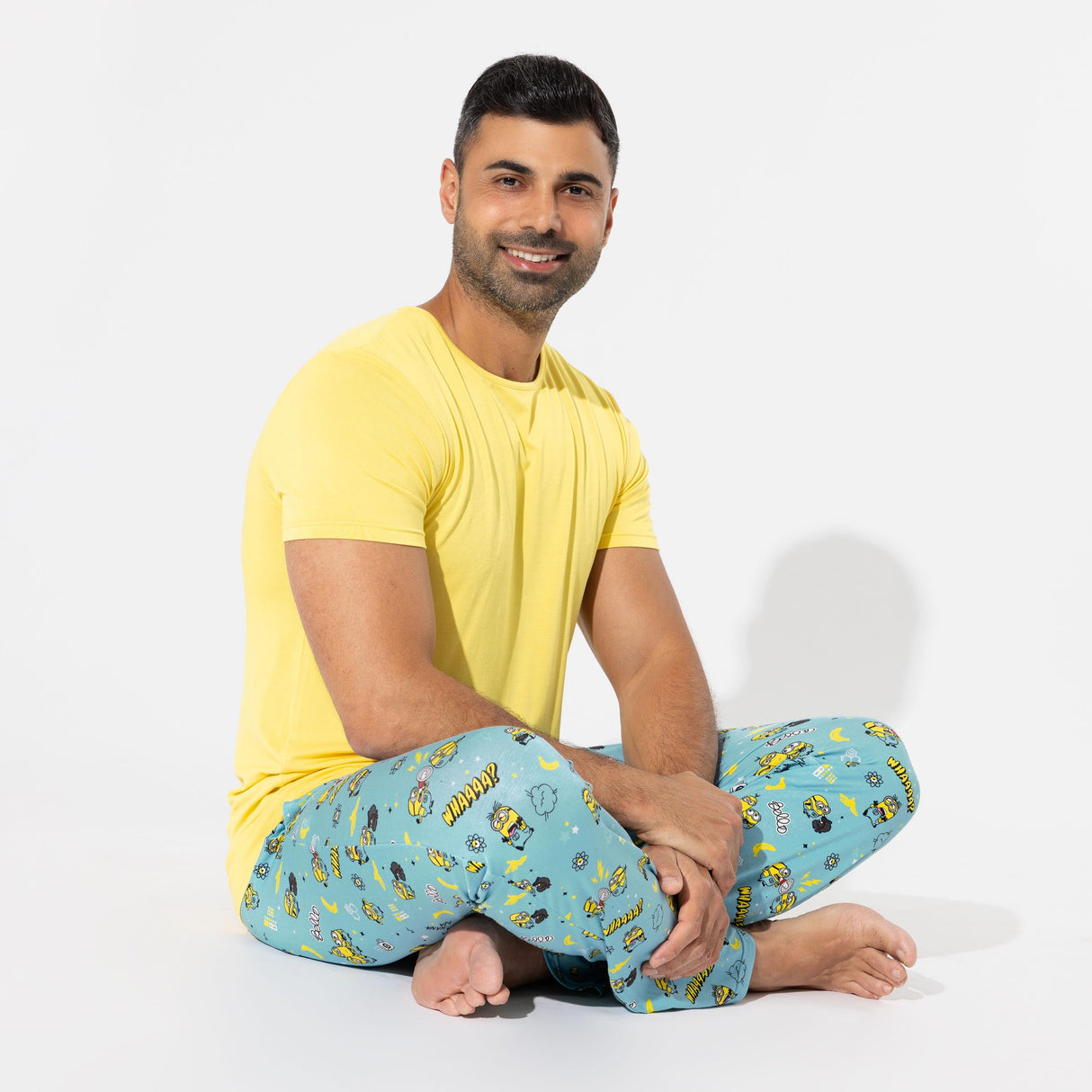 Minions Bello Banana Bamboo Men's Pajama Set - HoneyBug