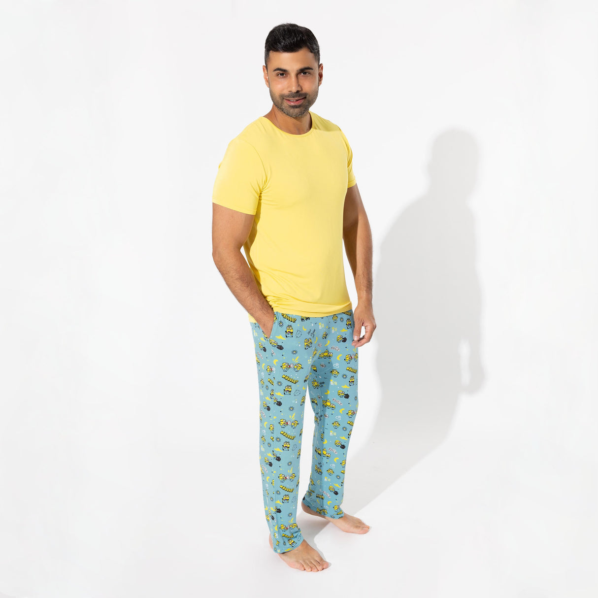 Minions Bello Banana Bamboo Men's Pajama Set - HoneyBug
