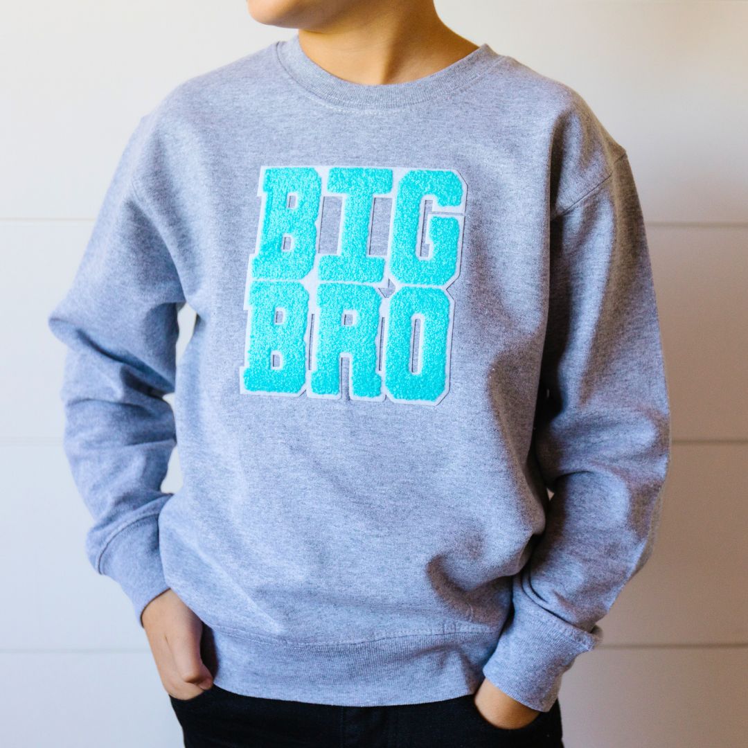 Big Bro Patch Sweatshirt - Gray - HoneyBug