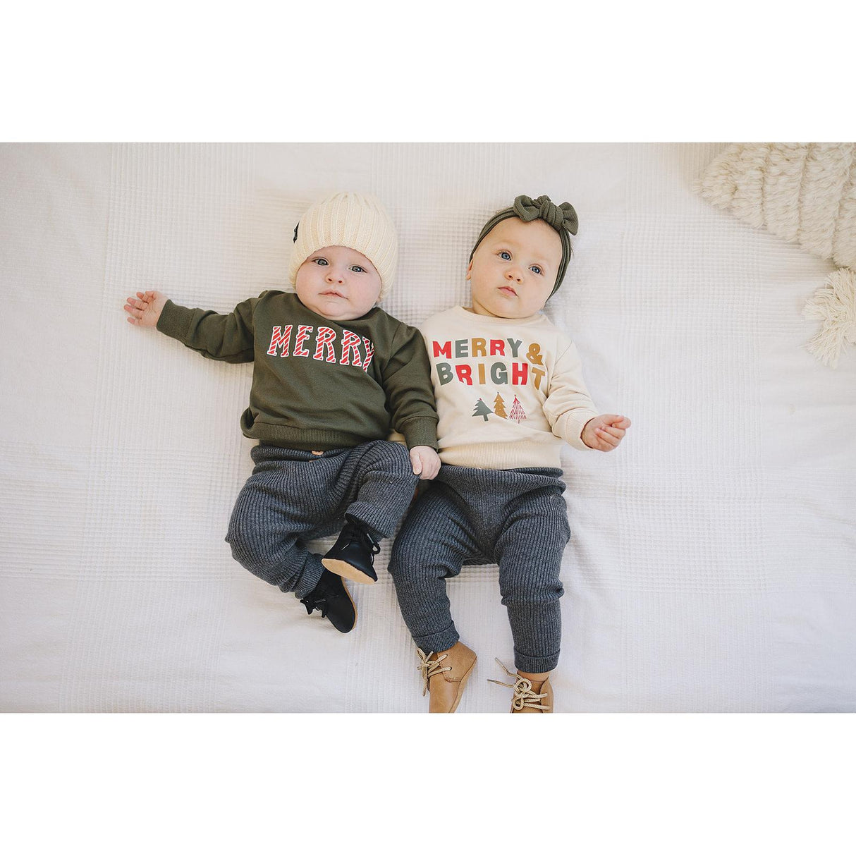Cream Chunky Knit Beanie - HoneyBug