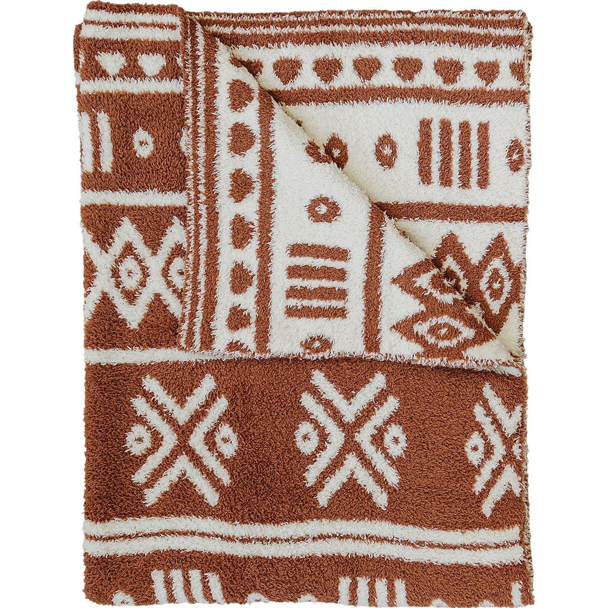 Rust Alpine Plush Blanket - HoneyBug