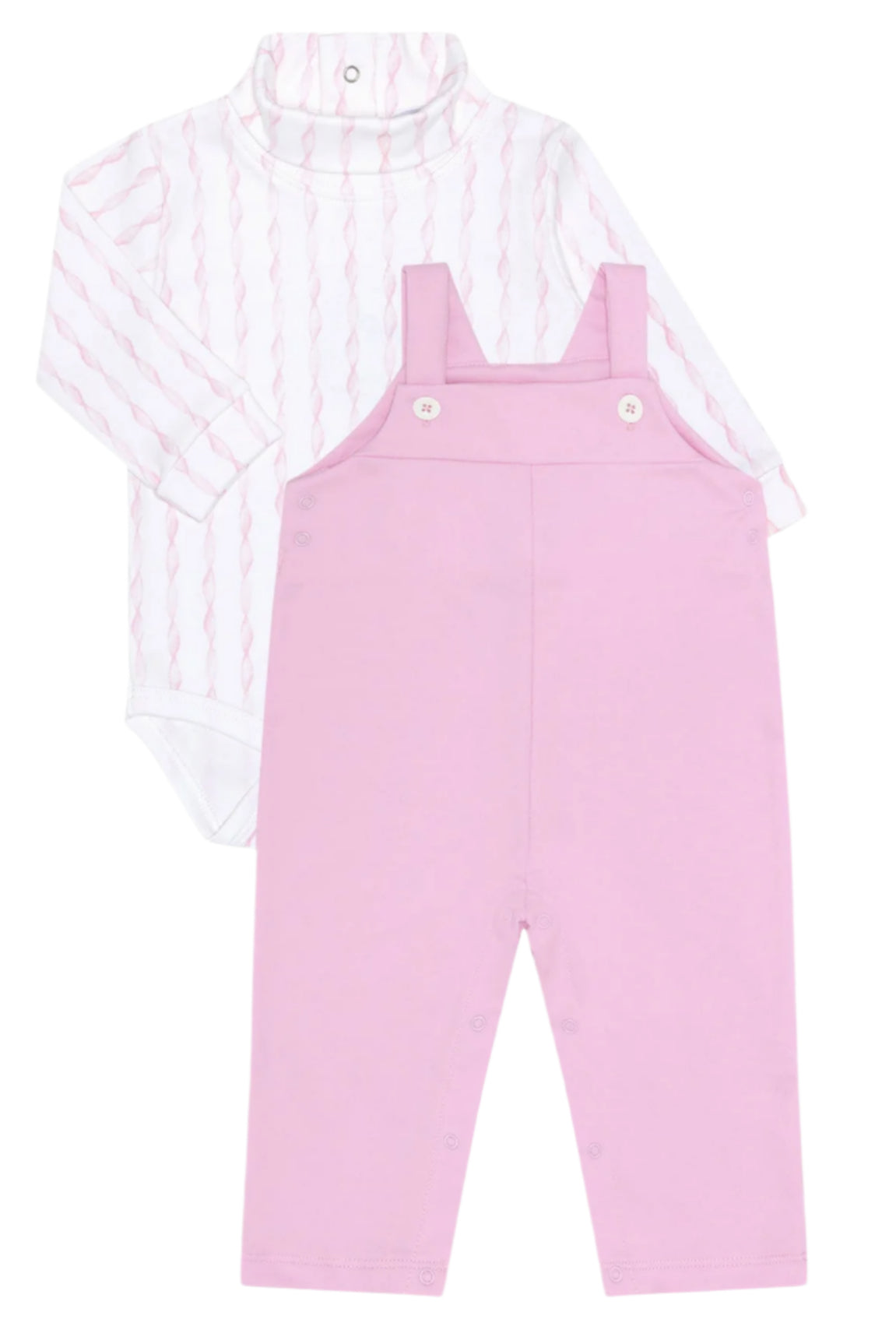 Pink Twirl Overall Set - HoneyBug