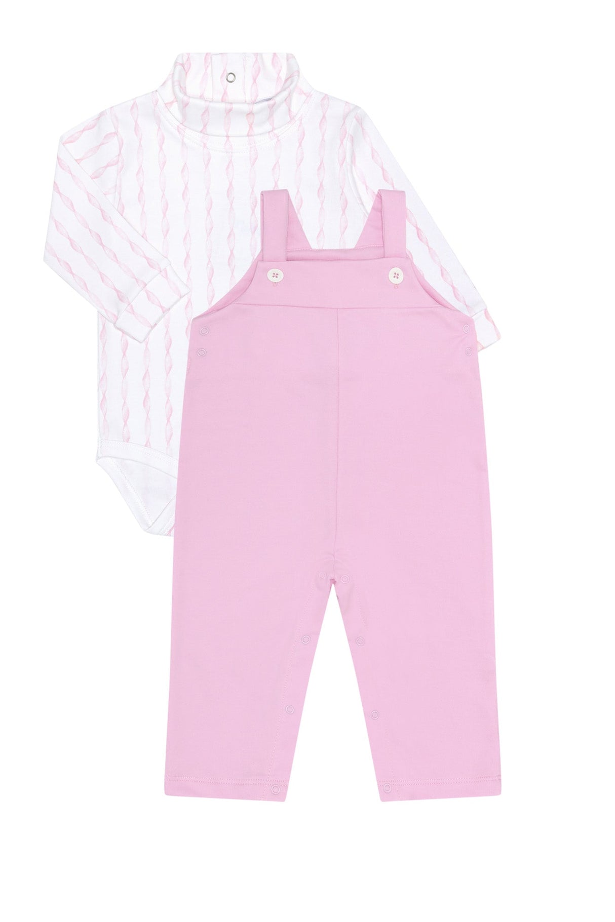 Pink Twirl Overall Set - HoneyBug
