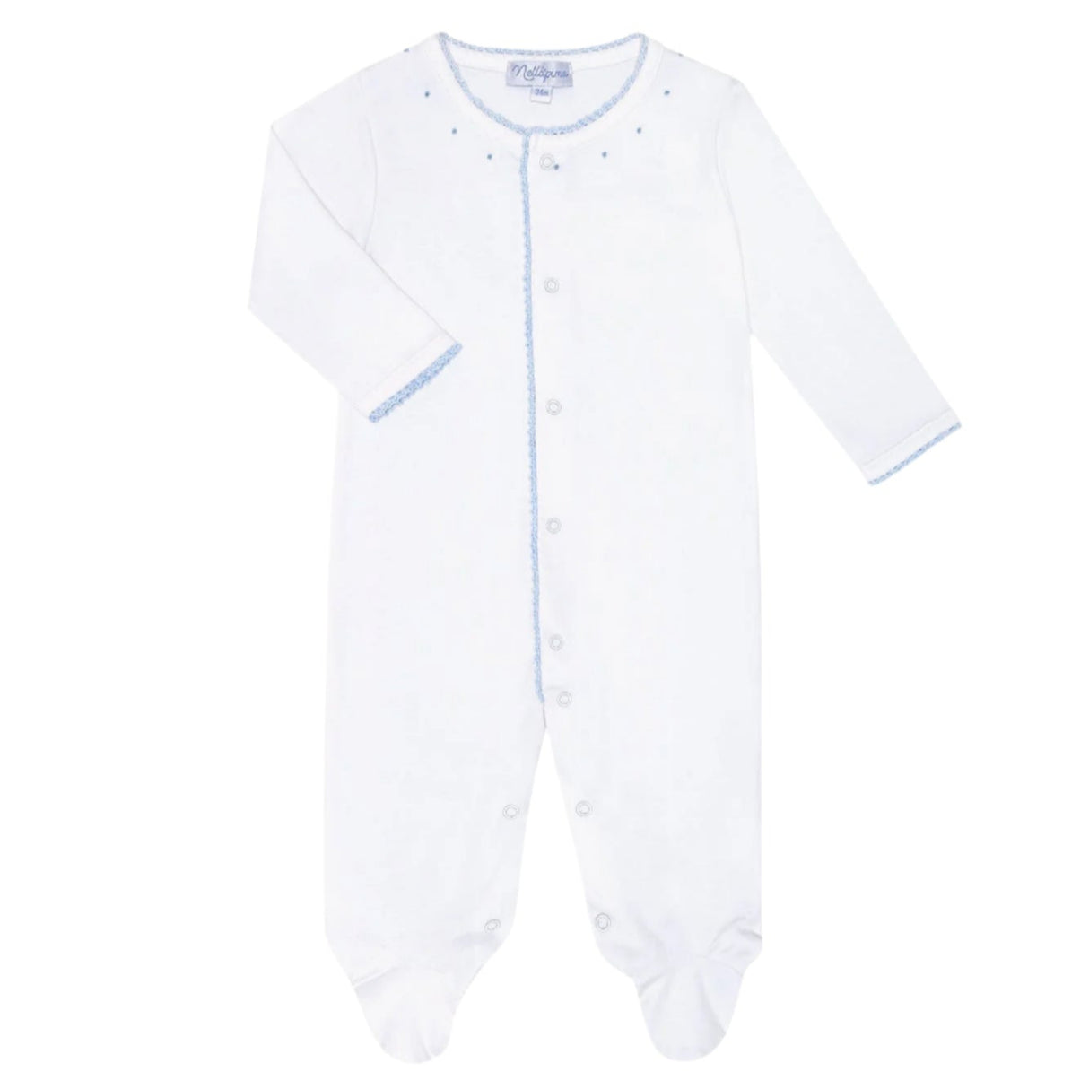 Blue Crochet Footie - HoneyBug